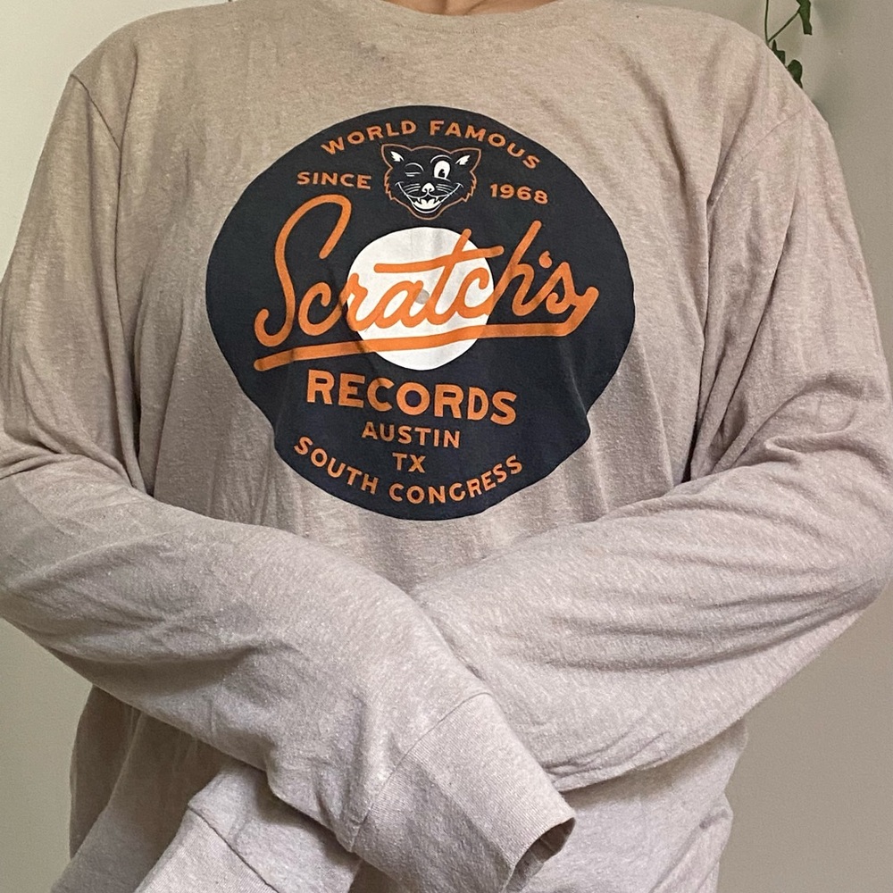 Tan long sleeved shirt